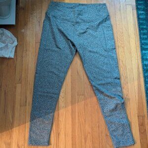 NEW WOOLX Women Size L McKenna Leggings Charcoal Melange 31% Merino Pockets